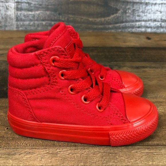 red toddler converse high tops